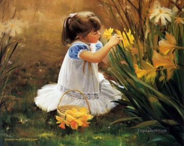 Lovely Little Girl 6 印象派 Oil Paintings